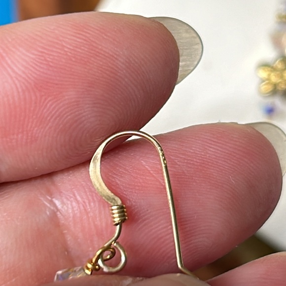 🖤NEW💕14Kgf Swarovski crystal handmade earrings - Picture 5 of 8